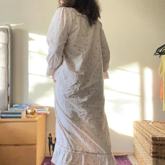 90s vintage nightgown coquette victorian revival edwardian cottagecore | size L - Picture 6 of 10